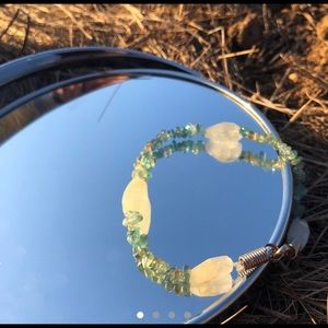 The prettiest green faux crystal bracelet